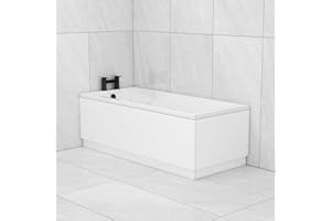 ROYAL BATHROOMS 1500 x 700mm Designer Single Ended Bathtub Acrylic Square Bathroom Square White Soaking Bath Tub - Cesar
