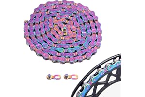 PILIPANE Cadena De Bicicleta Galvanizada De Colores, Cadena De 6/7/8 Velocidades A Prueba De Herrumbre para Bicicletas De Carretera Y De Montaña