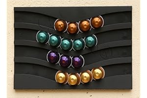 Cafedeco distributeur porte capsules compatible nespresso 4HBK capacité 40 capsules, dosettes 33x21x1cm