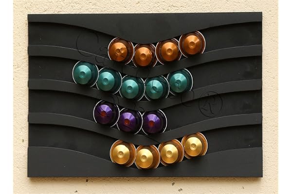 Cafedeco distributeur porte capsules compatible nespresso 4HBK capacité 40 capsules, dosettes 33x21x1cm
