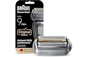 ‎BRAUN Braun Series 9 PRO+ Elektrorasierer Scherkopf 96M – ORIGINAL Ersatzscherteil und Rasierer Zubehör vom Hersteller – Made in Germany, Kompatibel mit allen Braun Series 9 Rasierern – Silber