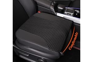 kingphenix Car Seat Cushion - Memory Foam Seat Cushion for Driver Comfort - Pressure Relief for Coccyx and Back - For Car, Truck or Office Chair - 4D Mesh Black