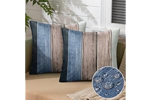 INHOBBOK Copricuscini Divano 50x50 Cuscino per Divano Federe Cuscini Quadrate Federe Cuscini Divano Pendenza Blu Grigio Fodere Cuscini Decorativi Copricuscini Impermeabili Cuscino Decorativo per Esterni