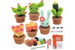 CIMVIDI Set all'uncinetto per principianti, set di uncinetti per principianti, con filo all'uncinetto, girasole, con set di uncinetto, imbottitura in fibra di poliestere, filo a gambo, marcatore a maglia, kit