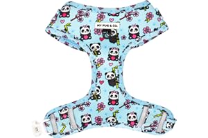 My Pug - Arnés Ajustable para Perro | Arnés Acolchado Perros | Agarre Pecho | Arnés Perro Mediano | Arnés Perro Pequeño | Arnés Perro Grande | Arnés Cachorro (Panda, L)