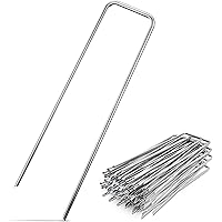 GardenGloss 50 Premium Anti-ROST Erdanker aus Stahl - Stabile Bodenanker für Unkrautvlies, Gartenvlies, Zaun & Camping - 150 MM Lang, 30 MM Breit, Ø 3 MM
