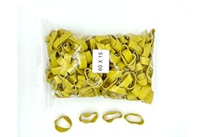 Progom - Elastici - 60 (Ø38) mm x 15 mm - giallo - sacchetto da 1 kg