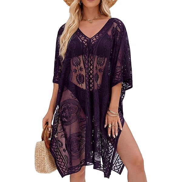 NLAND Pareo Donna Mare Gonna da Spiaggia Chiffon Wrap Pareo Spiaggia Scialle Bagno per Donna Bikini Cover Up Hollow out Tassle Copricostume,Beige Taglia Unica