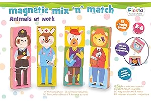FIESTA CRAFTS LTD Fiesta- Mix and match magnetic animals, Multicolor (T2926) , color/modelo surtido