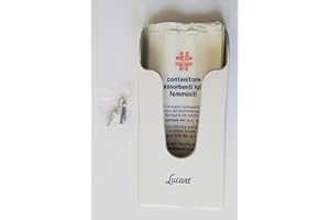 LUCART PROFESSIONAL Dispenser da muro + 50 sacchetti di carta igienici per assorbenti femminili distributore 29x14x5 Lucart