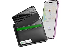 ULTRBEKA Ultra-Thin Wallet Tracker Card [Apple MFi Certified] Air Tag Card-Style Works with Apple Find My Tracking your Passport/Luggage/Purse， Preventing Loss of Items
