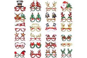 Itoyx Christmas Glasses,Christmas Party Glasses Decorations Christmas Novelty Glasses Eyewear Accessories Favors,Christmas Tree Santa Claus Xmas Photo Booth Props Costume for Adults