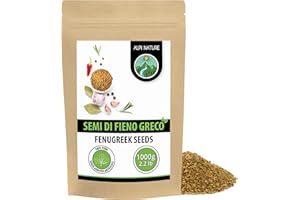 Alpi Nature Fieno Greco Semi 1kg, Semi di Fieno Greco Interi di Methi per Cucina