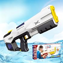 Elektrische Wasserpistole – Wiederaufladbar, Große Reichweite 6–9 M, 800 Ml Tank, Mit LED-Licht – Perfekt Für Sommer-Wasserschlachten Im Garten, Strand Oder Pool
