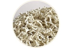 ARKANSIA - 200 g Shredded Paper for Filling Gift Boxes & Gift Baskets - Kraft Paper, Curling, Padding, Protection, Decoration, Wedding, Party, Birthday (Cream, 200 g)