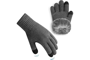 ineepor Guantes Termicos Niño de Alpaca con Forro Polar Guantes Invierno Niños y Niñas Doble Capa Cortaviento y Calientes Forro Polar Punta Táctil para 3 a 12 Años