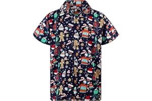 KING KAMEHA Funky Chemise Hawaienne, Noël, Christmas Gingerbread