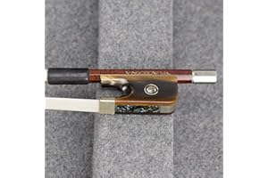 VINGOBOW Arc de violoncelle 4/4 taille en fibre de carbone noyau hybride peau de pernambuco modèle de collection Master Level Red Ox Horn Frog Premium Natural White Horse Hair 126C