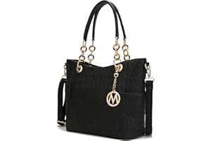 MKF Collection Schultertasche für Damen, PU-Leder, Taschenbuch, Top-Griff, Crossbody-Geldbörse, Tote Satchel Handtasche