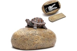 HENGBIRD Schlüsselversteck Für Draußen, Stein Schlüsselversteck Schlüsselstein mit Geheimfach, Gefälschter Steins Fühlt Sich An Und Sieht Aus Wie Ein Echter Steins, Schlüsselsafe Aussen (Schildkröte)