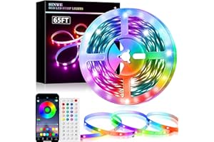 SINWE Led Strip,20M RGB Led Streifen,Smart Lights,Led Leiste mit Fernbedienung und APP, Musik Sync,Timer-Einstellung für Gaming Zimmer, Room, Küche, Zuhause Partei