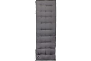 Brandsseller Cuscino da Banco 120x40x4 cmCuscino da seduta Imbottitura per Panca con Cinghie di Fissaggio Cuscino da seduta trapuntato per interni ed esterni - Antracite