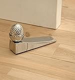 Black Country Metal Works Contemporary Chrome Door Stop/Wedge - Acorn Design