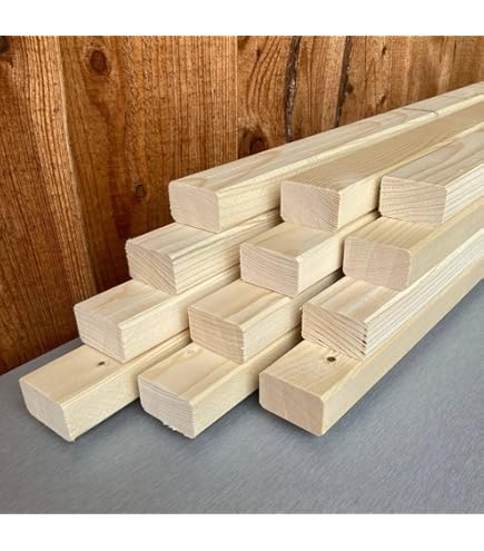 Gedotec Wooden Strips - Wooden Boards For Building Craft Blocks 100 Cm Long 5 Pieces 5 X 60 Mm Basic Versatile Wood For Crafts Of Various Objects For Windowsill Cladding Interior