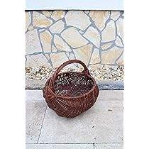 Weidenkorb XL - Naturbelassener Erntekorb Aus Vollweide | Handgefertigt In Europa | Für Pilze & Gemüse