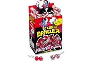 50 LECCA LECCA EL CONDE DRACULA CILIEGIA RIPIENO BUBBLE GUM CHUPA CHUPS SFUSI