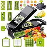 Gemüseschneider, Lebensmittelzerkleinerer D L D Zwiebelschneider Gemüsehobel Schneider mit multifunktionalen austauschbaren K