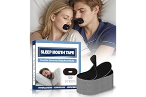 AZTCLIGHT Mouth Tape (50 Stück) - Mundpflaster Schlafen, Hypoallergenes Schnarchstopper Mouth Tape Anti-Schnarch, verbessert Schlaf und Atmung, Skin-Friendly, elastisch für Männer und Frauen geeignet - Schwarz