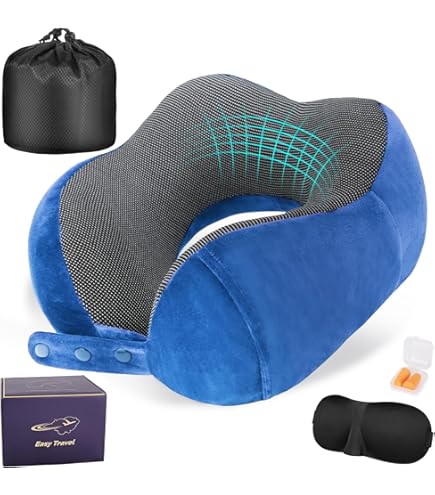 Oreiller De Cou BCOZZY Pour Voyage - Grand Modèle Noir, Double Soutien