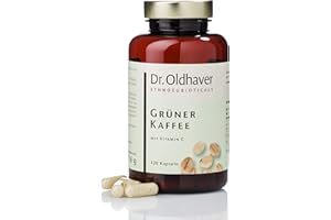 ‎DR. OLDHAVER ETHNOEUBIOTICALS Dr. Oldhaver Grüner Kaffee Kapseln (120 Stück) Hochwertiger Grüner Kaffee Extrakt mit Vitamin C für Energiestoffwechsel, Premiumqualität aus Deutscher Herstellung. vegan
