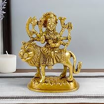 Buy CRAFTHUT Brass Sherawali MATA Idol - Goddess Durga Statue for ...