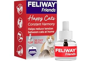 FELIWAY Friends 30 Day Cat Calming Odourless Refill for Pheromone Diffuser, 48ml - Helps create harmony in multi cat households, Veterinary Recommended, Drug-free, Clinically Proven