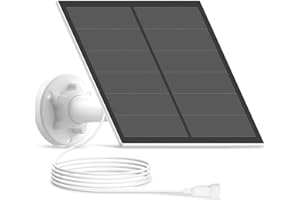 ANRAN Alimentatore a pannello solare da 5 W per telecamera di sicurezza esterna wireless, con cavo di ricarica USB-C da 3 m, pannelli solari impermeabili IP65 forniscono una fonte costante di energia