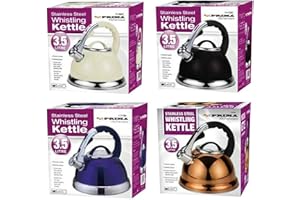 Prima Marketing Anika - Tetera silbante (3,5 L), Color Azul