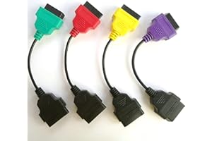 OTKEFDI OBD Cavo Adattatore OBD II,Cavo OBD2 diagnostico OBD Automatico per la Maggior Parte delle Auto di Marca Italiane Diagnosi OBD A1, A2, A3, A4 Adattatore