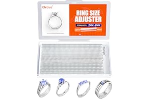 ELETIUO Ringgrößen-Anpasser für lose Ringe, unsichtbare transparente Silikon-Schutzclips, Schmuck-Passformer, Größenanpasser, passend für fast alle Ringe für Damen und Herren (12er Pack - 4 Größen)