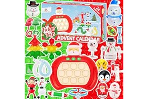 AFOXON Fidget Advent Calendar 2025-24 Days of Surprises Fidget Bulk - Christmas Holiday Countdown Advent Calendars - Sensory Gifts for Xmas Birthday Party Favors