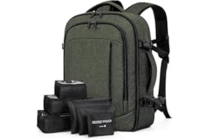 Lekespring Duży plecak, bagaż podręczny dla mężczyzn i kobiet, na laptopa o przekątnej ekranu 17", plecak podróżny z 6-częściowymi kieszeniami na ubrania, na urlop, do pracy, na podróż