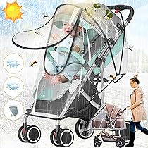 Housse De Pluie Pour Poussette - Transparente, Respirante, Taille Universelle (Grande/Moyenne/Petite), Matériau EVA
