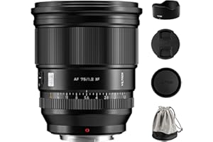 VILTROX AF 75mm F1.2 Pro XF Obiettivo per attacco Fuji X, obiettivo APS-C grandangolare autofocus da 75mm f/1.2 con motore STM compatibile con Fuji X-H2 X-H2S X-T5 X-E4 X-T50 X-M5 X-S20 XT30II
