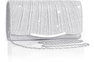 Eidsefe Women's clutches Evening Bag clutch bags for women Wedding Bag Sparkling Party Handbag Proms Glitter Envelope Purse with Detachable Chain