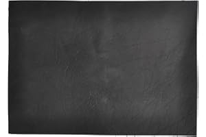 HAPPER STUDIO Lederreste - Vorgeschnittene DIY Blätter für Handwerk und Hobby in verschiedenen Größen. Crazy Horse gewachstes Leder (Schwarz, A4 21 x 29.7 cm)