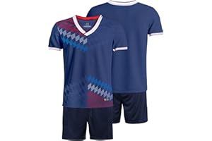 besbomig Boys Football Tracksuits Kids Quick-drying Sports Uniform Jerseys Training Suits- Short Sleeve T-Shirts & Shorts Soccer Teamswear Sets