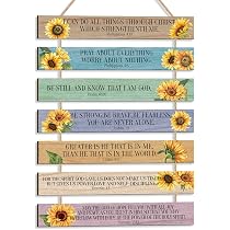 Plaque Déco Murale Métal Avec Versets Bibliques Pour Femme - Message D'Encouragement Chrétien