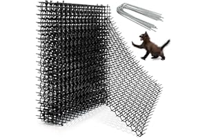 HYWEAN HSAFE 8 Piezas 39cm*29cm Pinchos Anti Gatos Alfombrilla de Gato con Pinchos Anti Gatos con 8 Grapas para Jardin, Alfombrilla Anti Gatos Evita Que Las Mascotas se Acerquen para Jardín Balcón