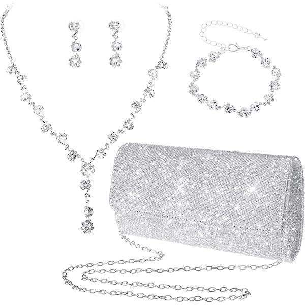 Telooco Strass Schmuck Set - Elegantes 3-teiliges Set Für Hochzeit & Ball